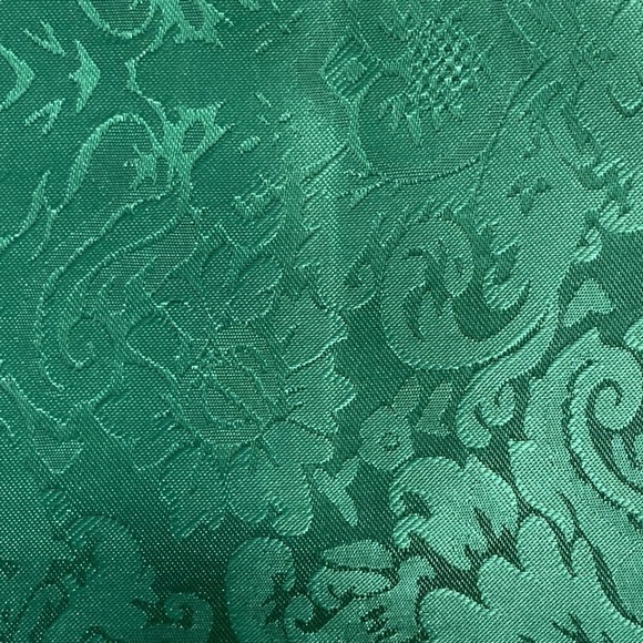 Holly Homes Table Runner Silky Holiday Christmas Green Damask 13 in x 72 in - Picture 10 of 12